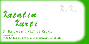 katalin kurti business card